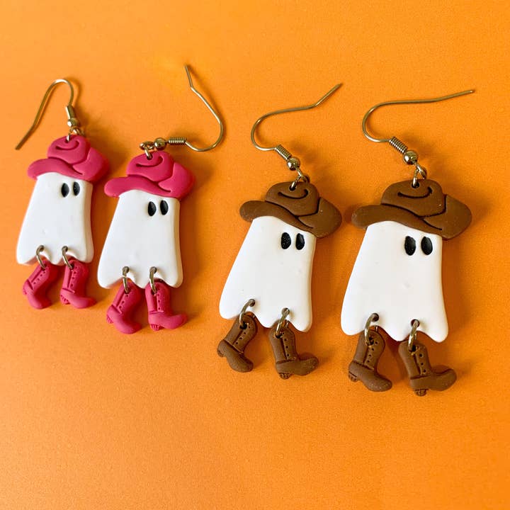 Sundried Peach - Wholesale Dangle Earrings - Cowboy Ghosts2