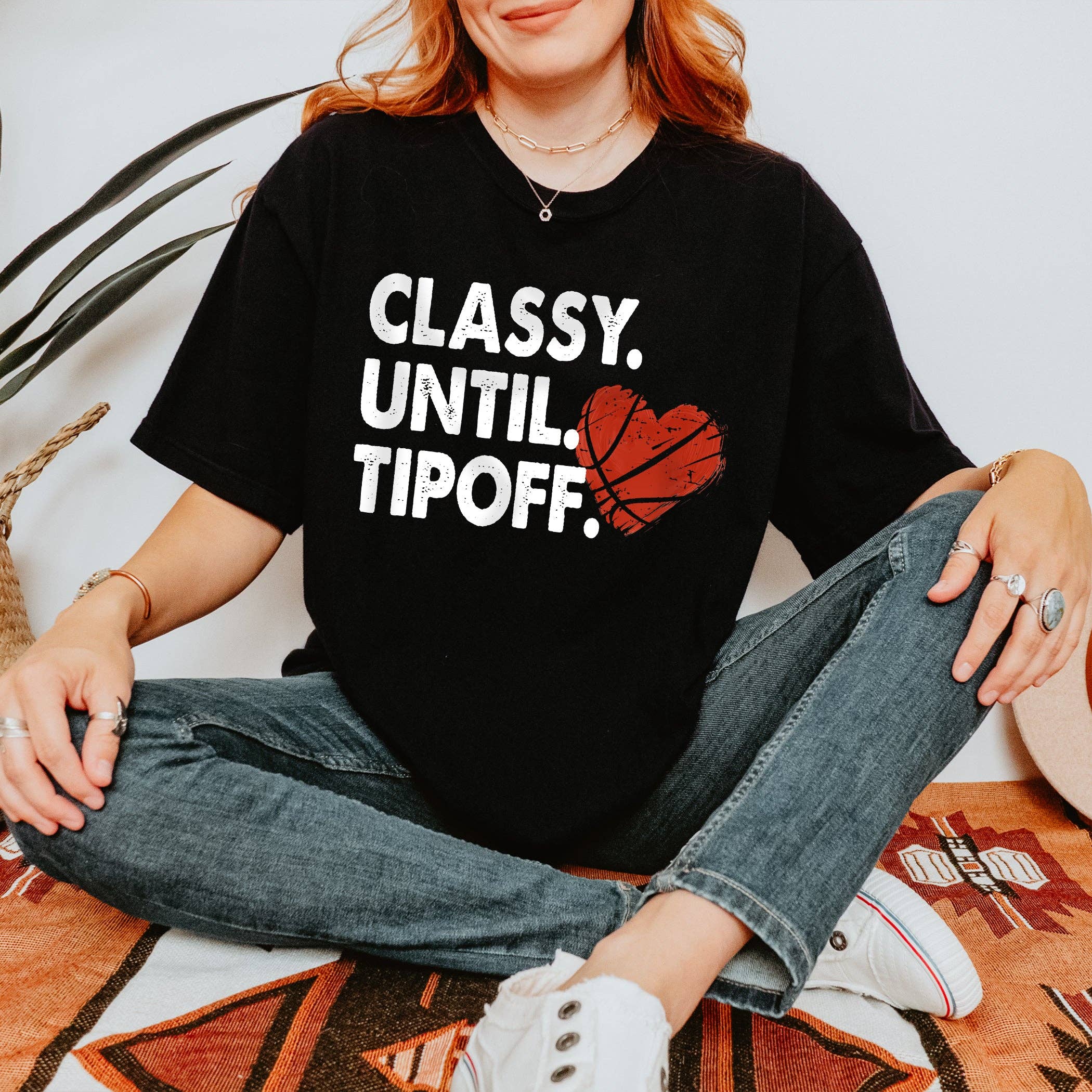 Emogifts – Engroshandel T-shirt med print - Dame – Basketball Mom Klassisk T-shirt1