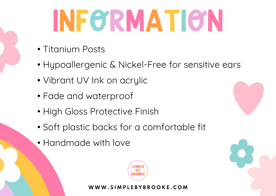 SimplebyBrooke - Wholesale Stud/Post Earrings - Pink Sugar Skull Earrings - Day of the Dead - Los Muertos 2