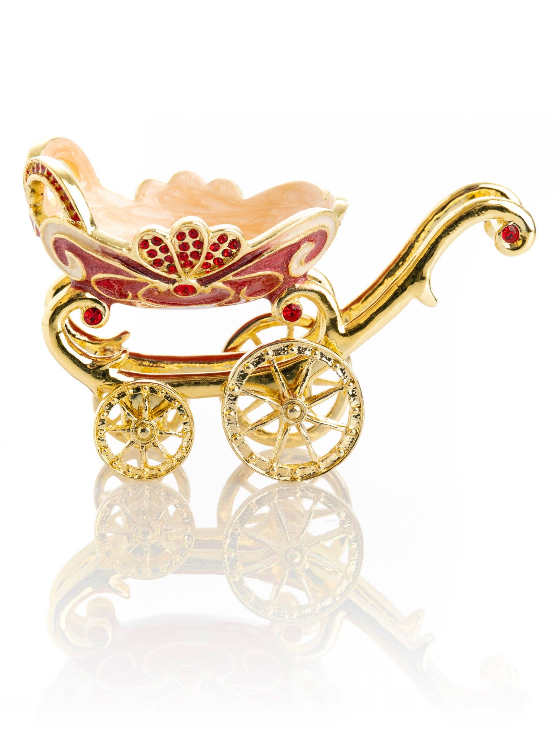 Keren Kopal - Wholesale Jewelry Box/Organizer - Red vintage Baby Carriage Trinket Box stroller2