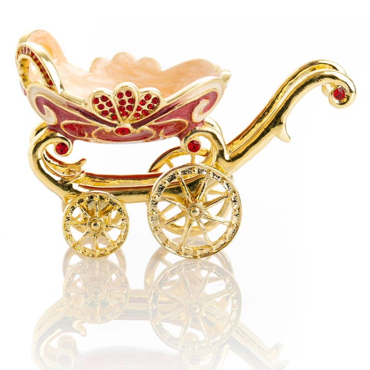 Keren Kopal - Wholesale Sieradendoos/organizer - Red vintage kinderwagen Trinket Box kinderwagen16