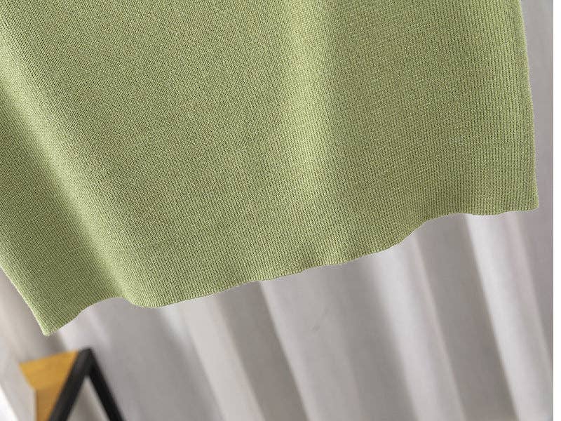 Sweetkama - Vendita all'ingrosso Top in maglia - Donna - Top corto da donna in maglia a due spalle in tinta unita 3048