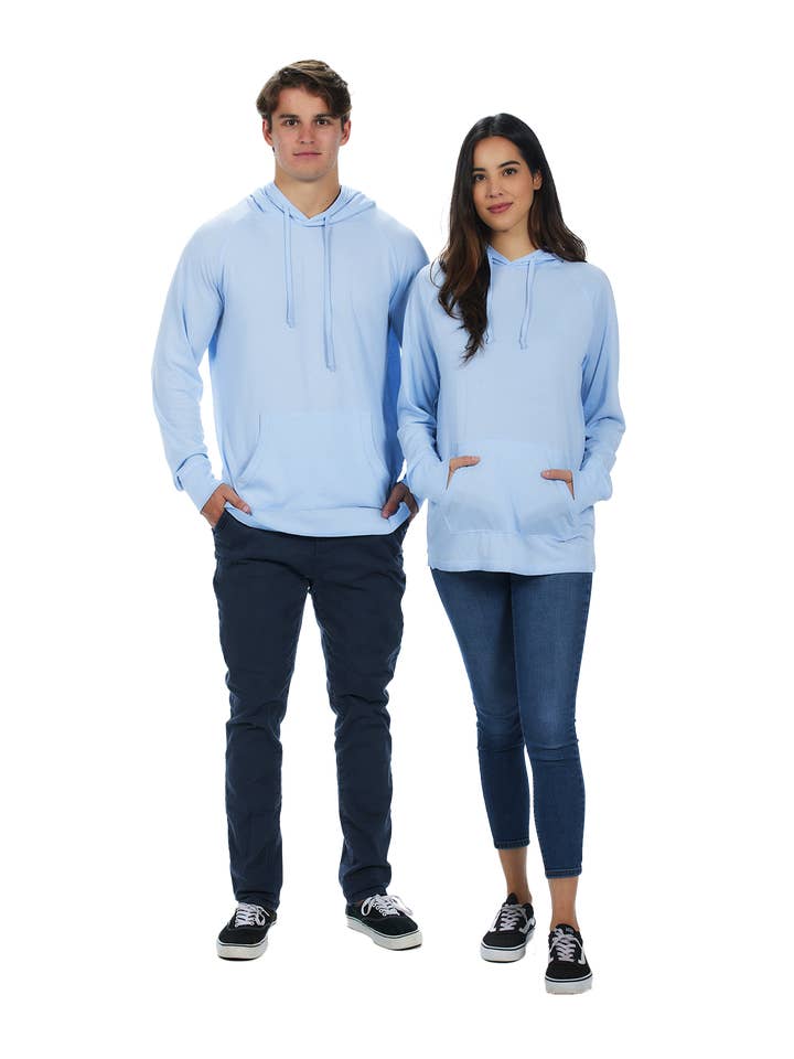 U.S. Apparel - Wholesale Hoodie – Women's - Unisex Fit Jersey Hoodie - Light Garment Burnout Raglan34