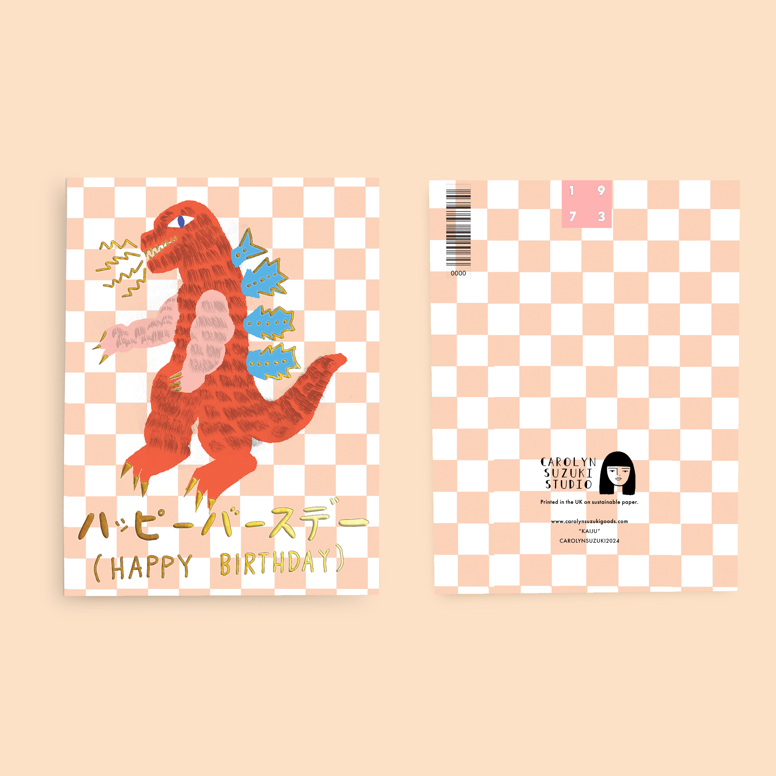 Carolyn Suzuki - Vendita all'ingrosso Biglietti di auguri - KAIJU - Biglietto di auguri1