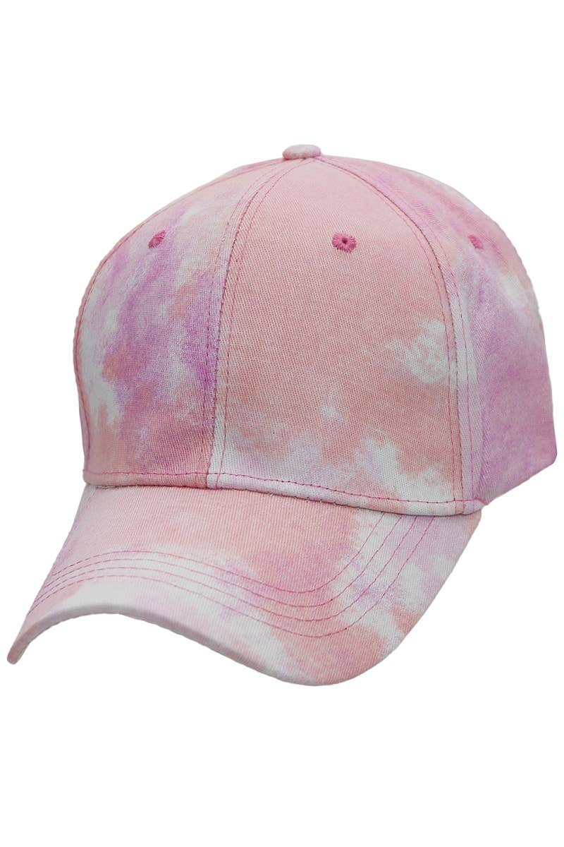 Cap Zone – Engroshandel Baseballkasket - Dame – Pastel spraymaling Tie Dye Confetti Baseballkasket3