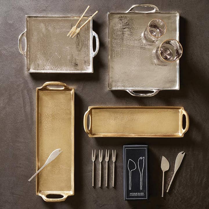 Santa Barbara Design Studio by Creative Brands - Wholesale Serving Tray - Aluminum Tray - Small - Silver2