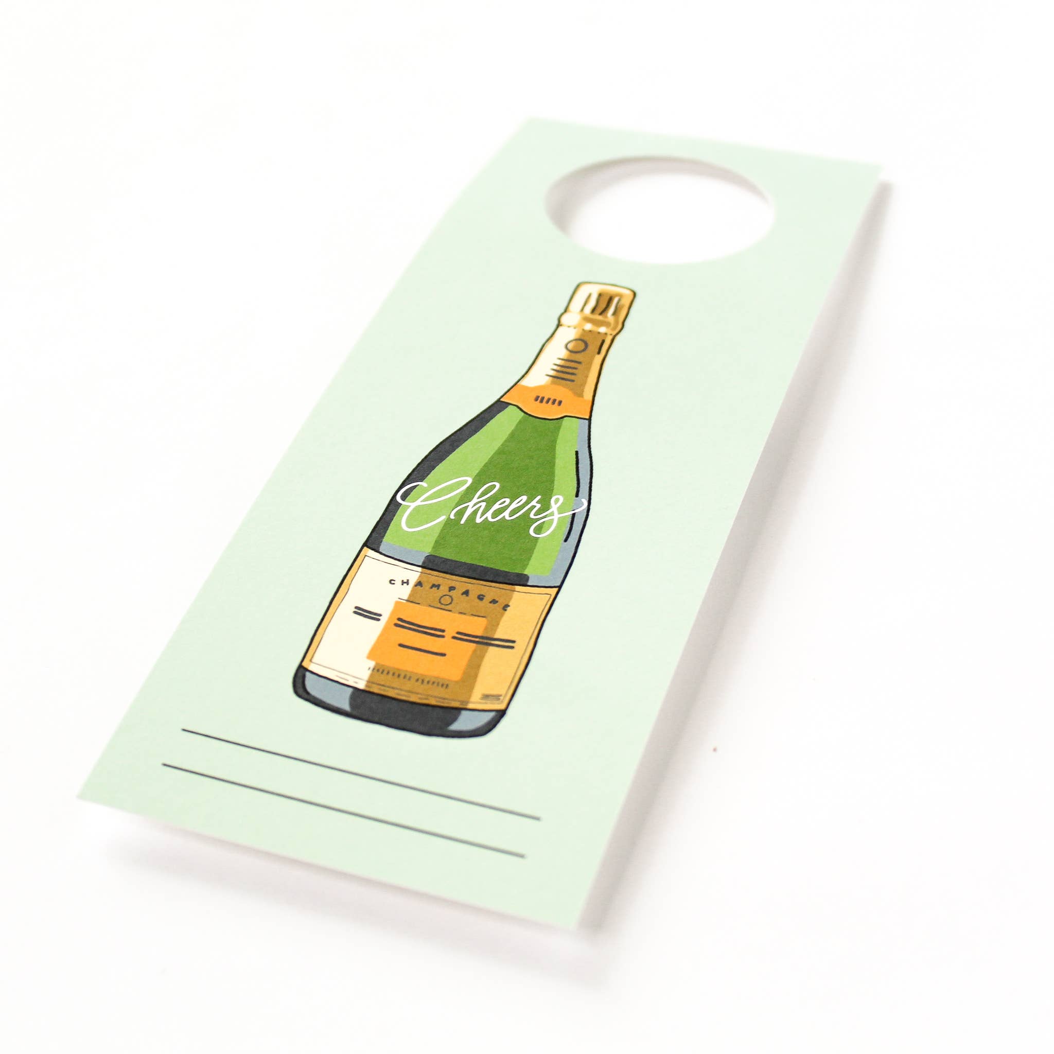 Birdie Mae Designs - Vente Étiquette cadeau - Étiquette cadeau Champagne Cheers pour col de bouteille | Ensemble de 3 avec ruban2