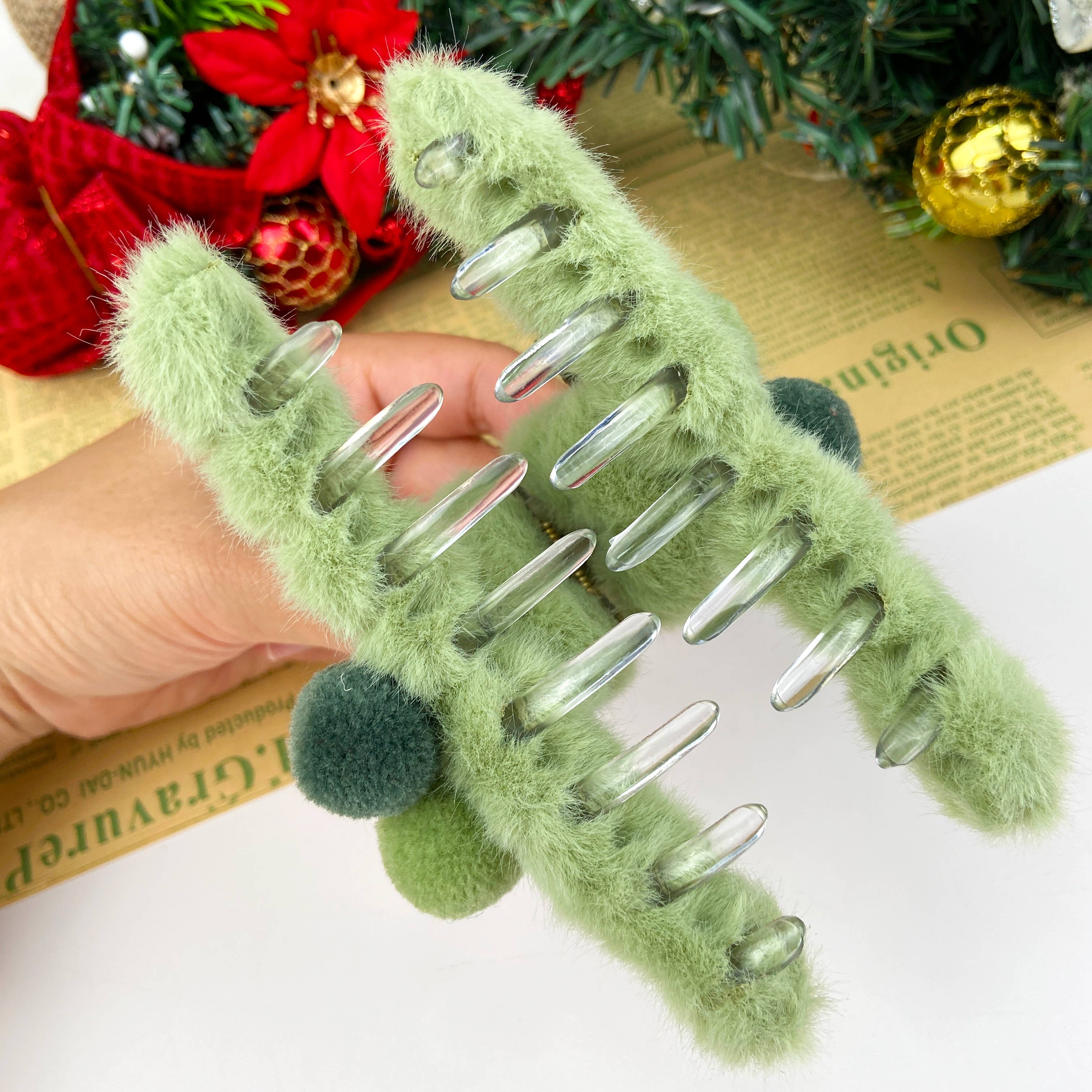 TheDivaSoap - Wholesale Hair Clip - Women's - Plush Pom Pom Christmas Hair Clips4