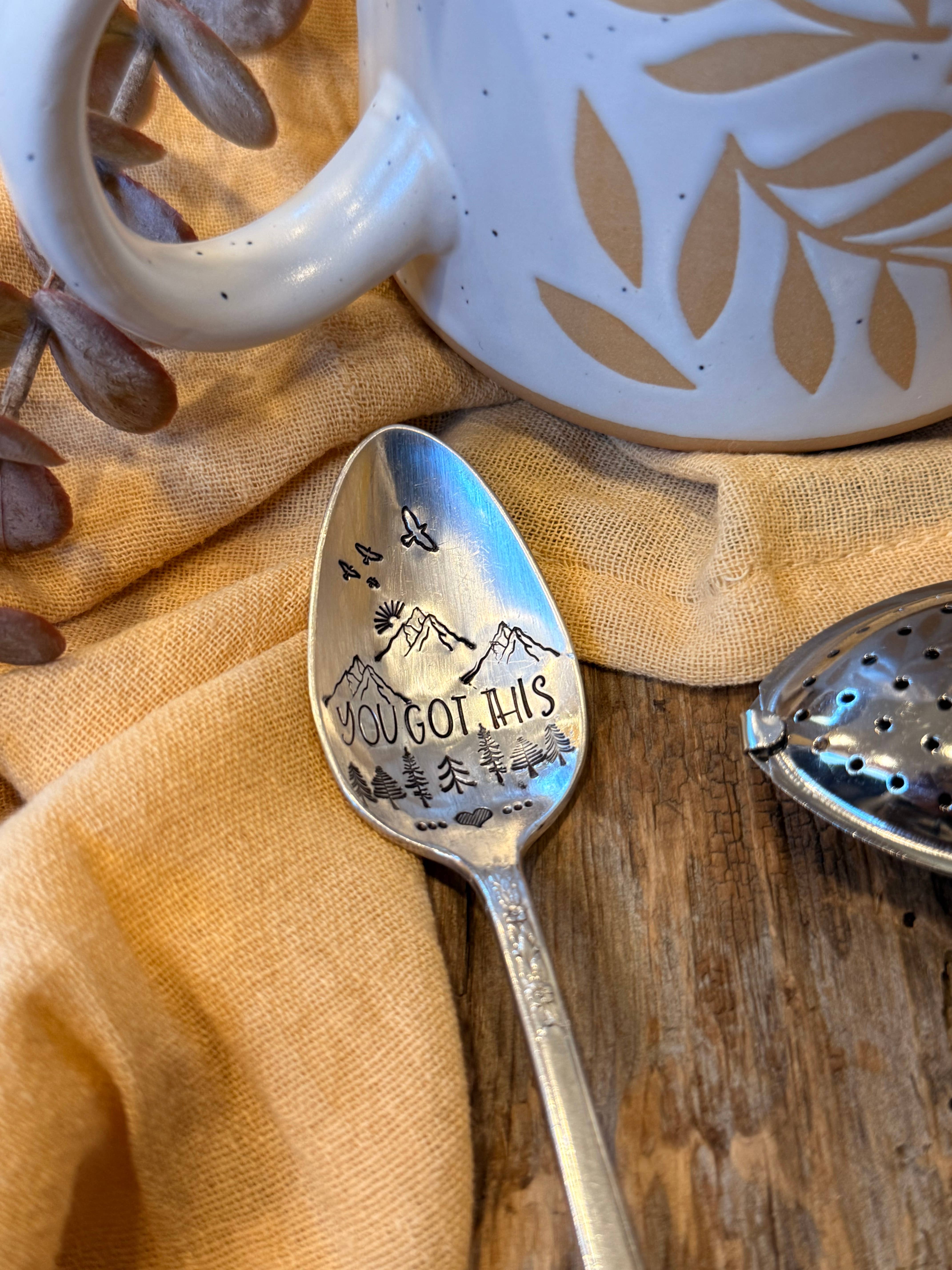 The WildSmith - Wholesale Flatware Serving Piece - Stamped Teaspoon, nature, it’s a new day!5