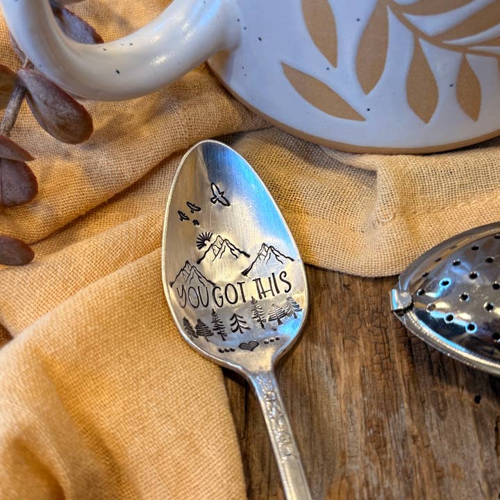 The WildSmith - Wholesale Flatware Serving Piece - Stamped Teaspoon, nature, it’s a new day!5