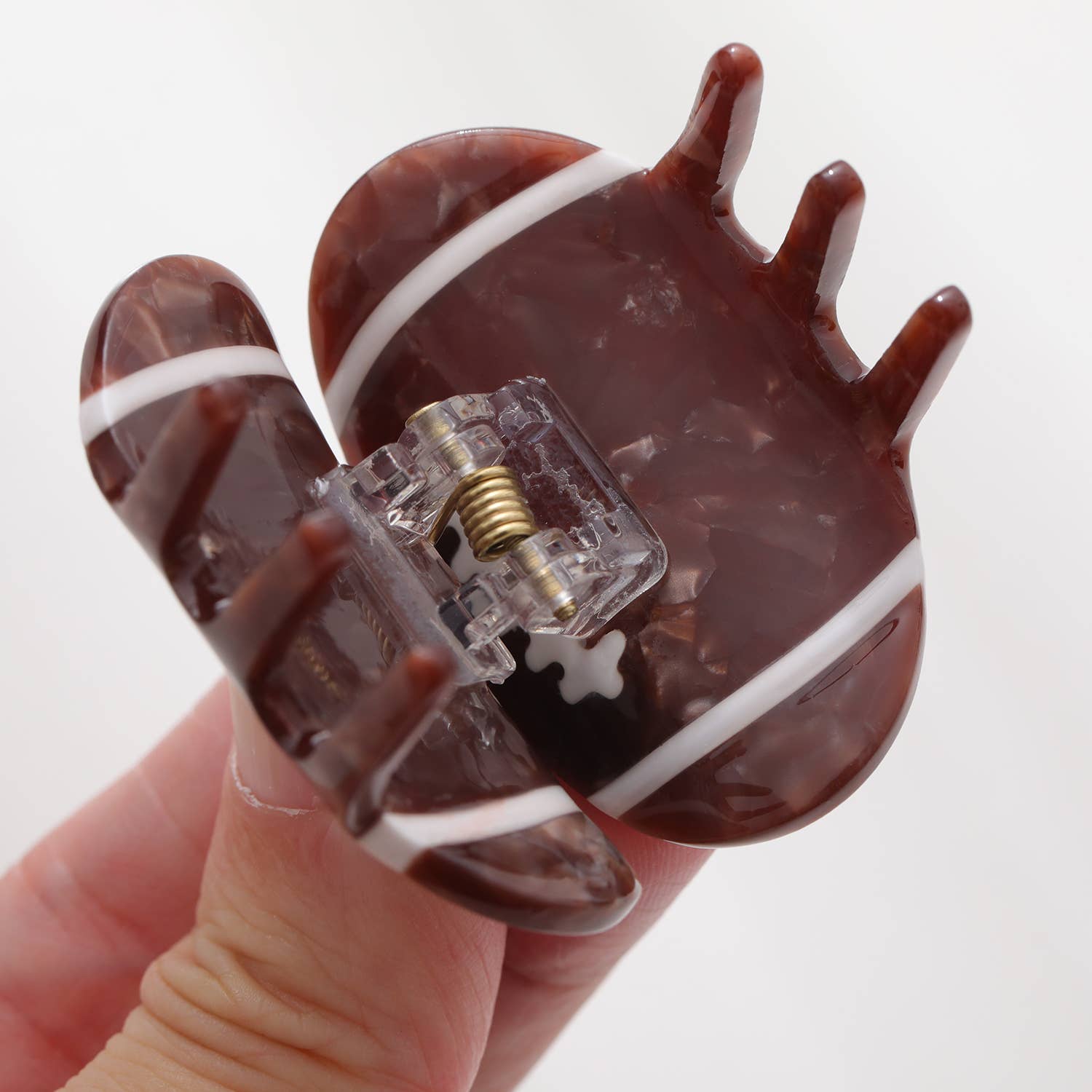 Adorro - Wholesale Hair Clip - Women's - Mini Football Claw Clip4