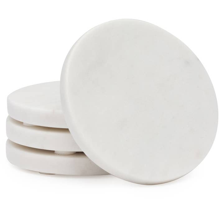 Thirstystone Natural White Marble Round Coasters 4pk and other Purchase Wholesale blank glass coasters. Free Returns & Net 60 Terms on Faire trending on Faire.