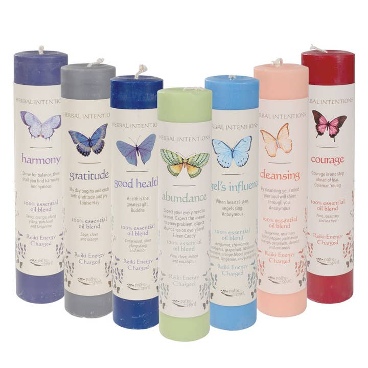 Benjamin International - Wholesale Votive Candle - 7" Herbal Intention Candles