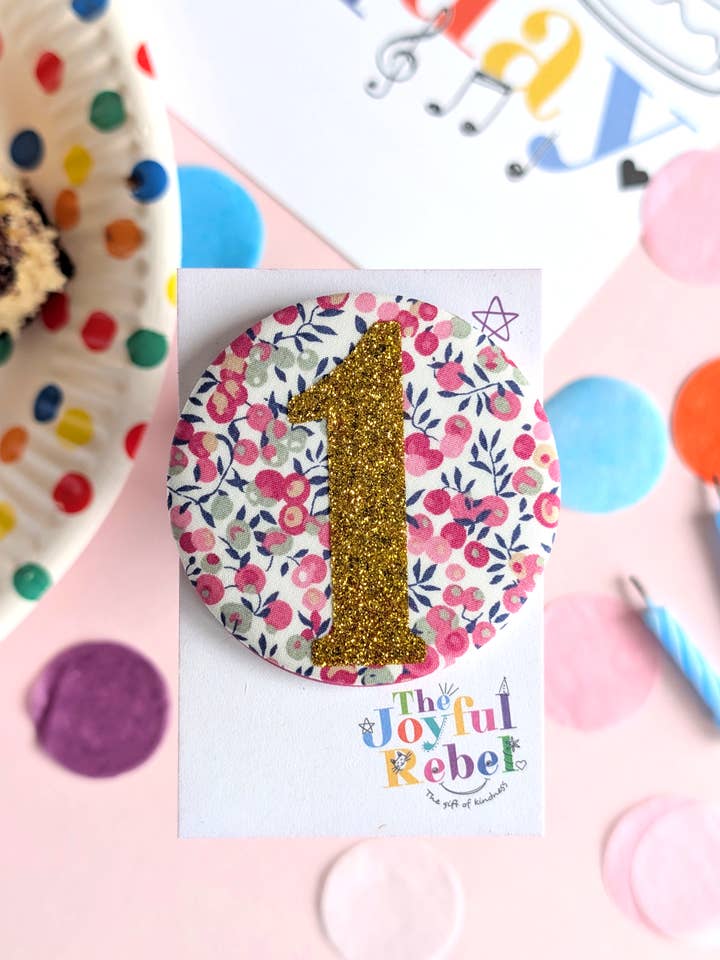 Birthday Badge Age 1 - 1st Birthday - Kid's Safety Clip for wholesale by The Joyful Rebel