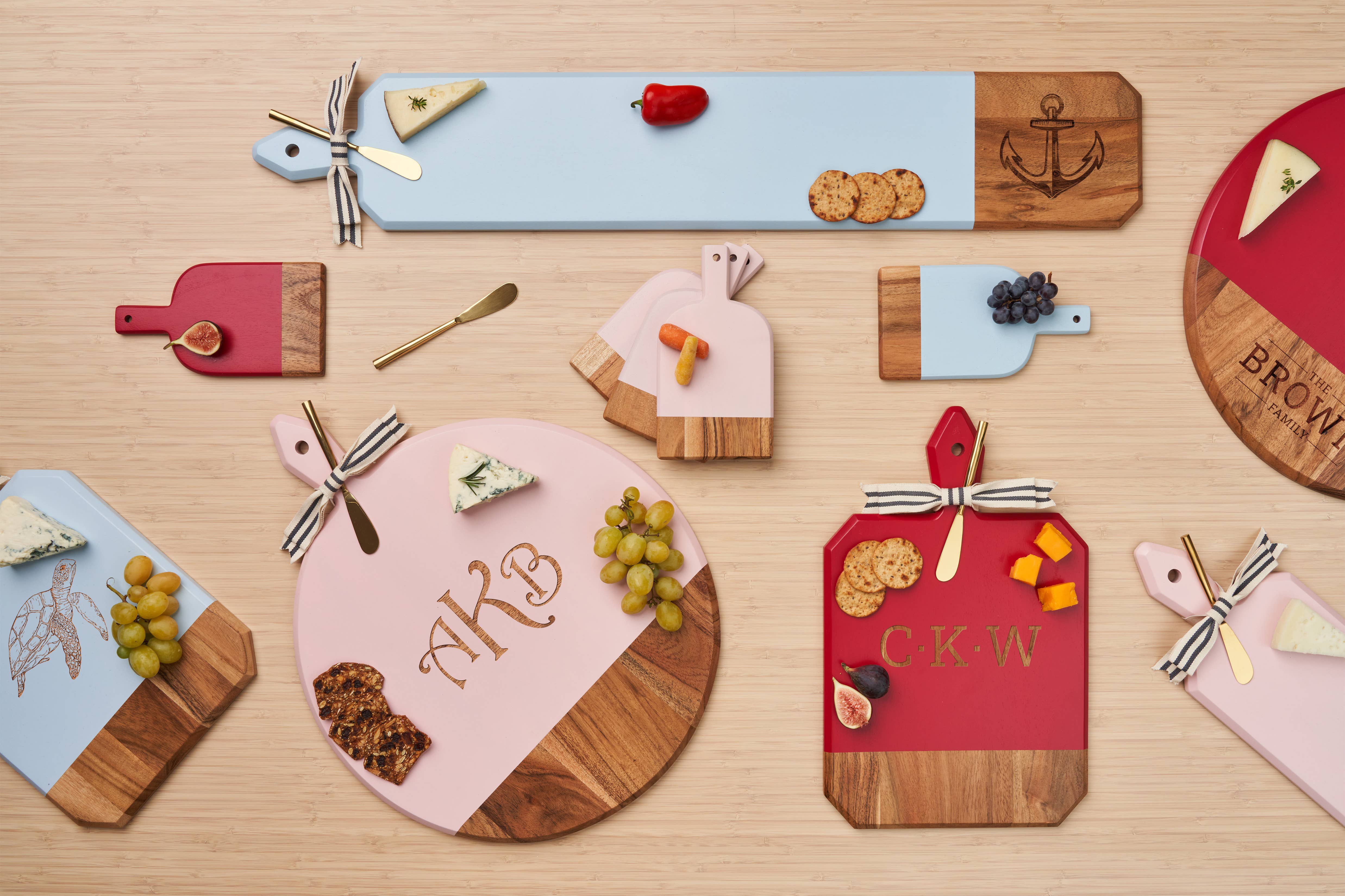 Sophistiplate - Vente Plateaux à fromage - Ensemble de 3 mini planches à fromage en bois d’acacia Héritage - 20 x 10,8 cm avec ruban9