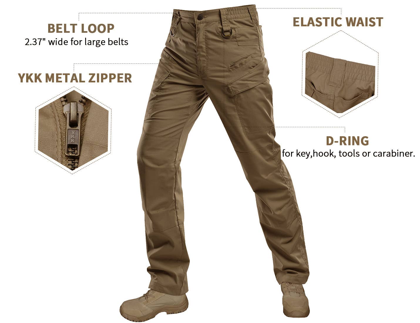 Qing Dao Lai Si Ma Te Fang Zhi You Xian Gong Si - Wholesale Pants - Men's - Men's Work Cargo Pants Ripstop 14 Pockets Water Resistant33