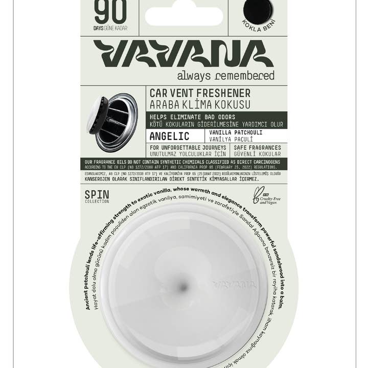 VAVANA - Wholesale Car Freshener - Unisex - CAR FRESHENER - 90 Day, SAFE, Made with CA Prop 65 Free Oils