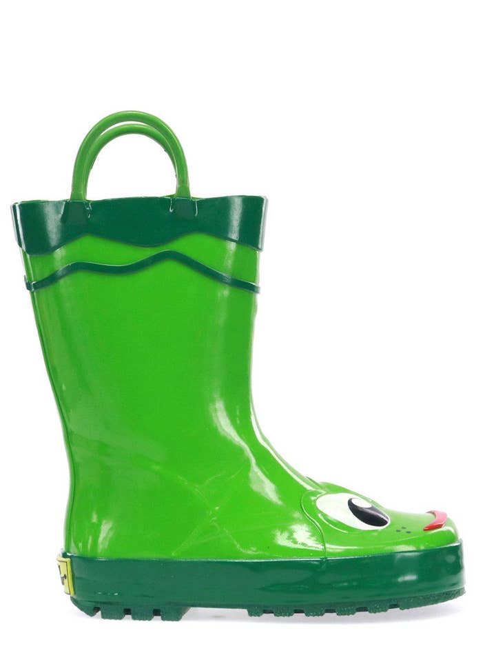 Kids Fritz Frog Rain Boot - Green for wholesale on Faire