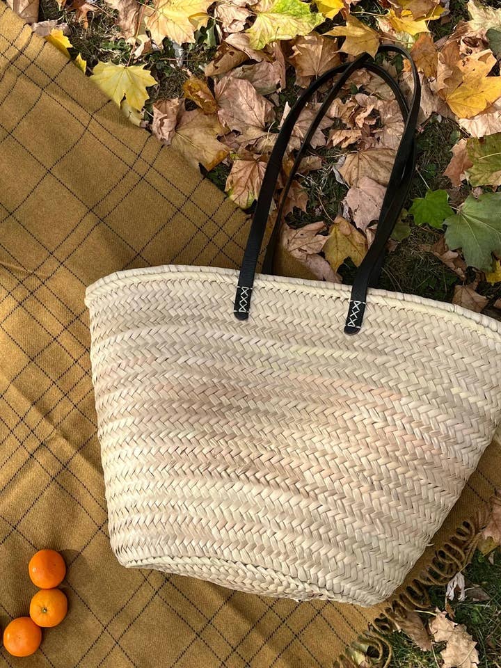 Håndvævet Stråtaske – Sød Sommerkurv for engroshandel hos Twins Basket