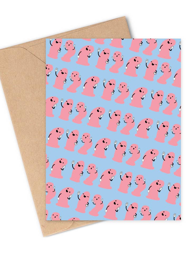 Tarjeta de Felicitación SILLY WILLIES para venta al por mayor de Two Brides Presents