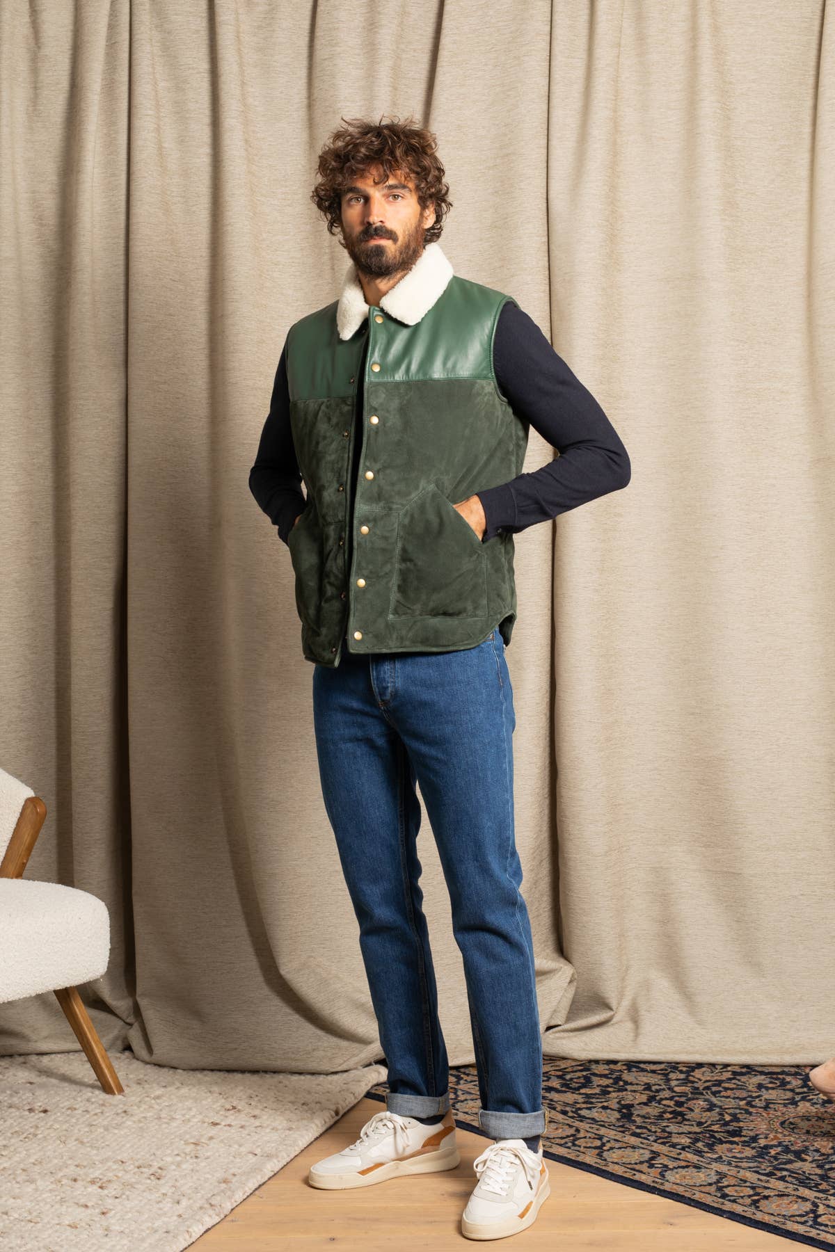 JAQK - Wholesale Outerwear Vest - Men's - Lucky Pine Green Sleeveless Down Jacket1