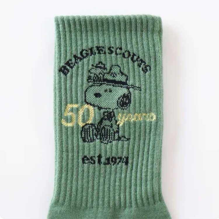 K-Wonderland - Wholesale Sokken - Uniseks - Peanuts Snoopy Scout 50e Jubileum enkelsokken21