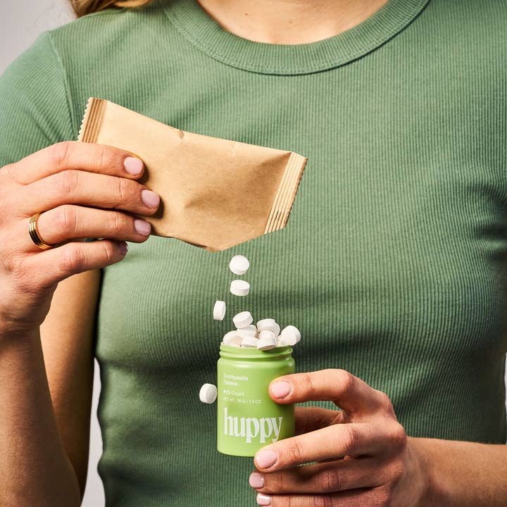 Huppy - Vendita all'ingrosso Dentifrici - Compresse di dentifricio al gusto di menta piperita senza fluoro | Confezione bulk 907 g3