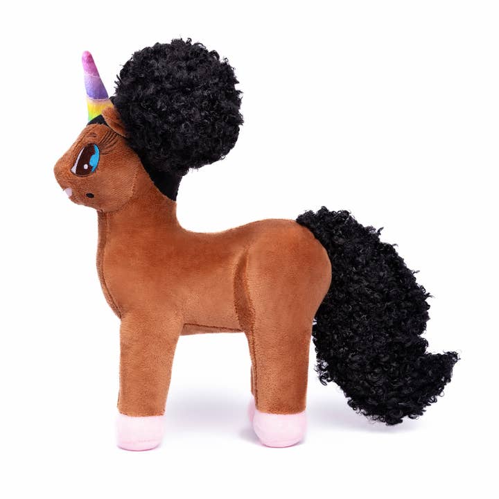 YOUnicorn Kidz - Wholesale Knuffels - Kinderen en baby - Tiffany, eenhoorn knuffel met afrotrekjes - 12 inch3