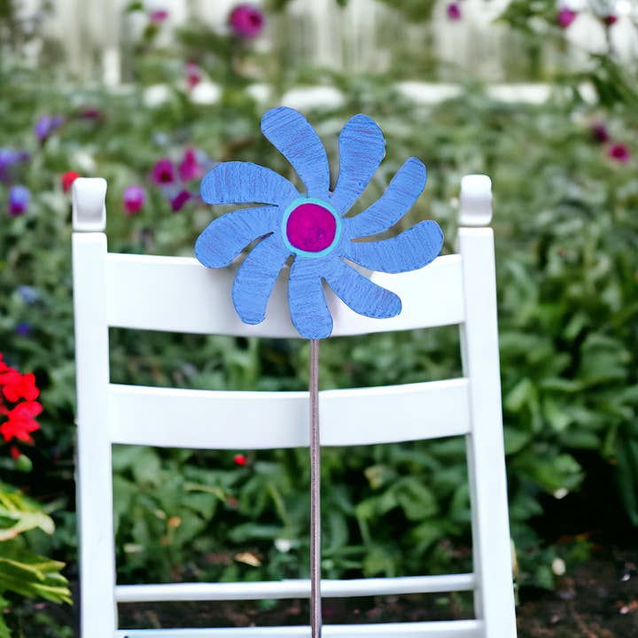 Flower Plant Stake Spring garden Metal outdoor decorations for wholesale by Whimsies