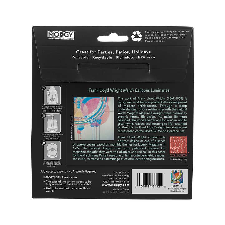 Modgy - Wholesale Lantern - Luminary Lanterns - Frank Lloyd Wright – March Balloons4