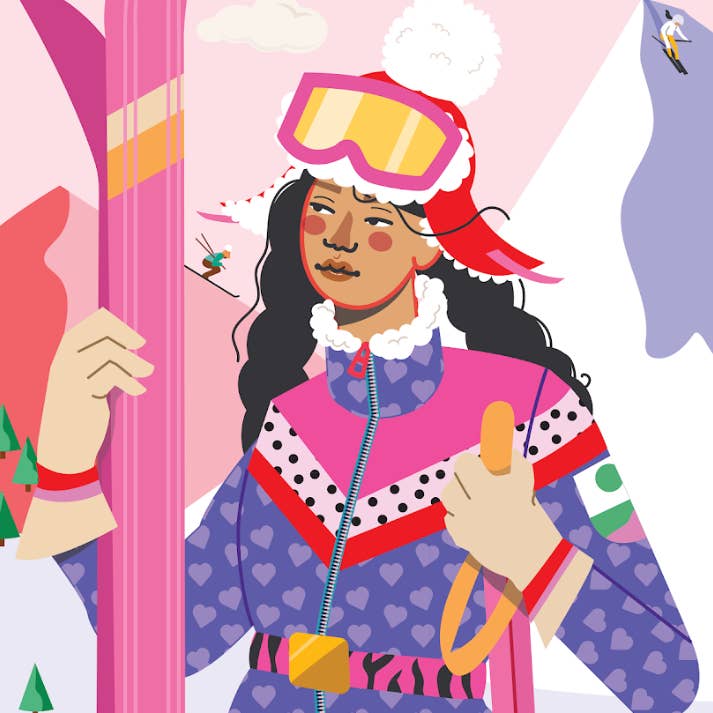 JIGGY Puzzles - Wholesale Puzzle - Adult - 800pc Puzzle & Glue Kit: Retro Winter, Janeen Constantino1