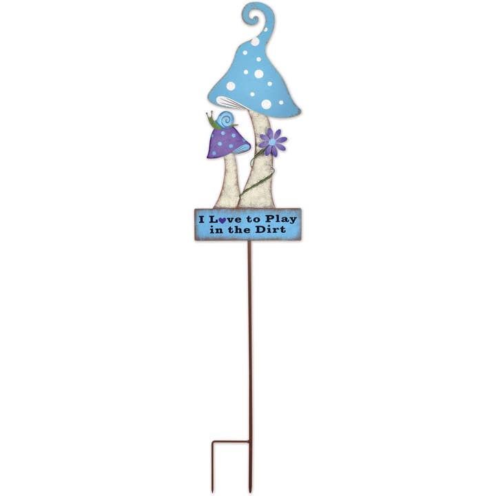 Turquoise Mushroom Stake for wholesale by Sunset Vista Designs