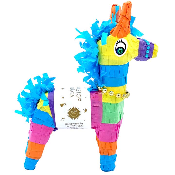 TOPS Malibu - Wholesale Party Favor - Refillable 8" Tabletop Piñata - Donkey - Assorted Colors