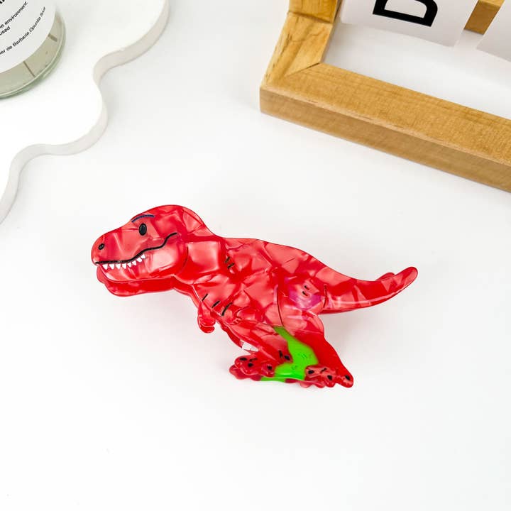 mildstyles - Wholesale Hair Clip - Women's - 4" T-Rex Acetate Hair Claw Clip - Earth Ruler