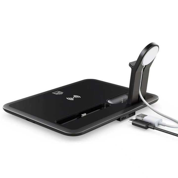 white New 4-in1 Wireless Charging Stations for wholesale on Faire