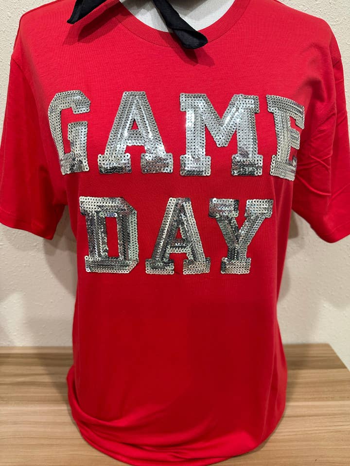 Bling-A-GoGo, LLC - Vente T-shirt – femme - Sequin Game Day (C) sur CREW2