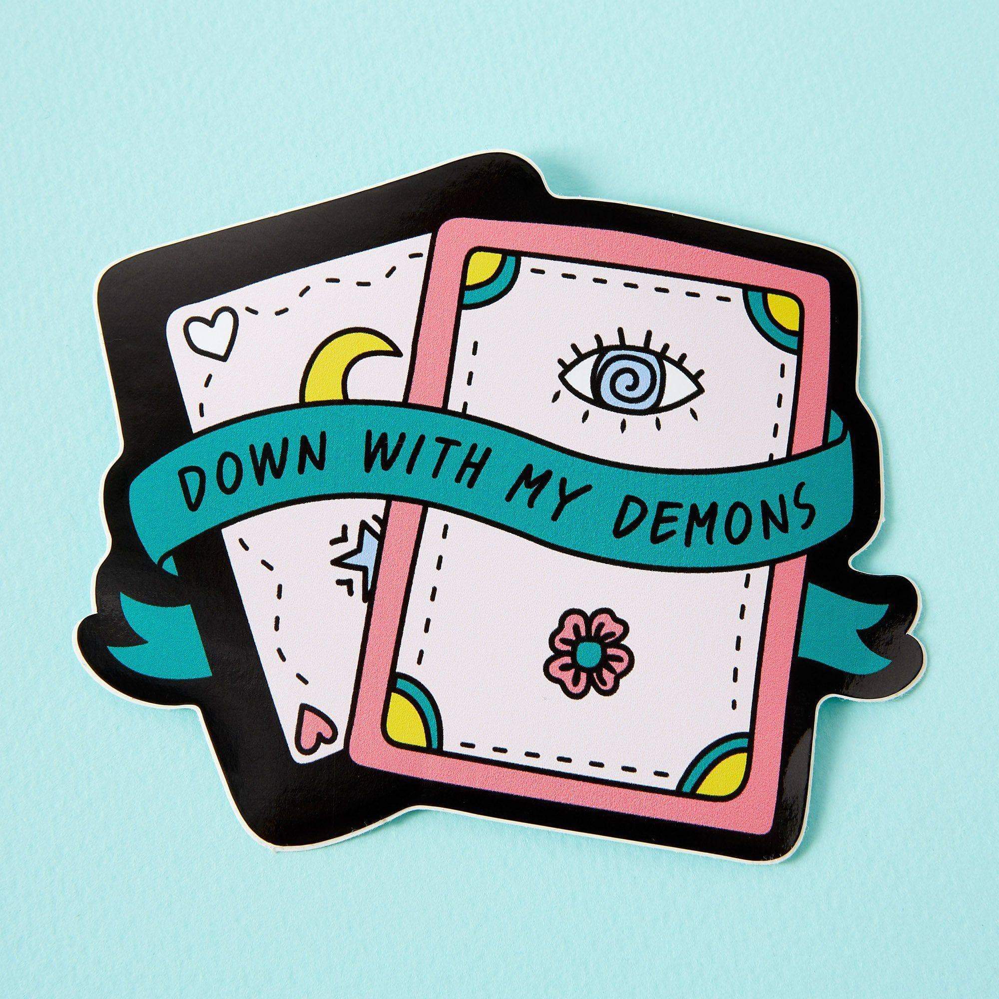Punky Pins - Wholesale Sticker - Down With My Demons Laptop Sticker1