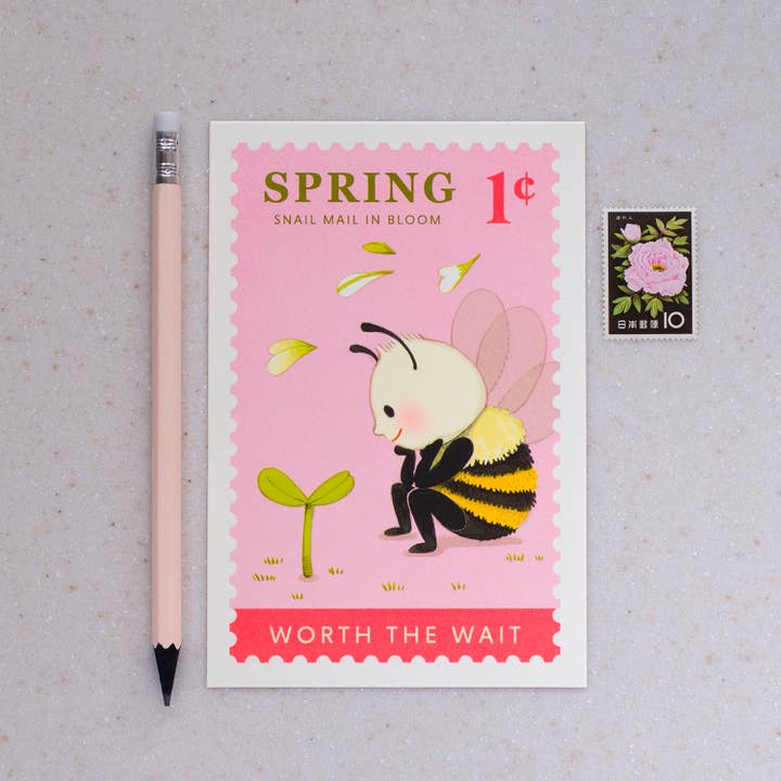 JooJoo Paper - Wholesale Postcard - Spring Seedling Dance Postcard1