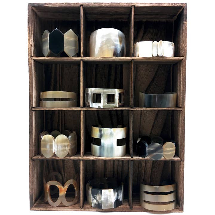 Anju Jewelry - Wholesale Jewelry Stand & Display - 12 Compartment Wooden Tray