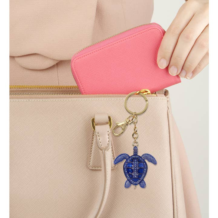 Cota Global – wholesale Nyckelring - Unisex – Guldglittrande berlocker - Blå havssköldpadda5