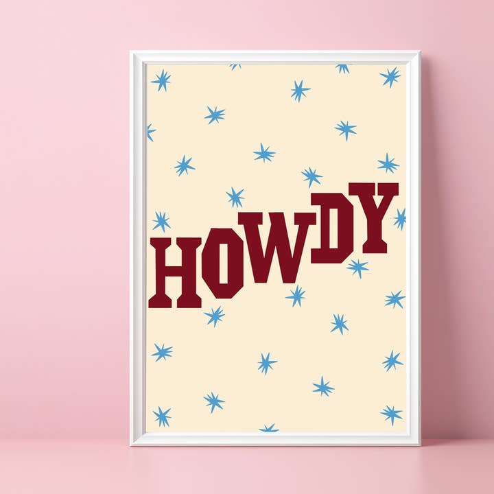 Howdy - Home Print for wholesale by Danni Boden Designs