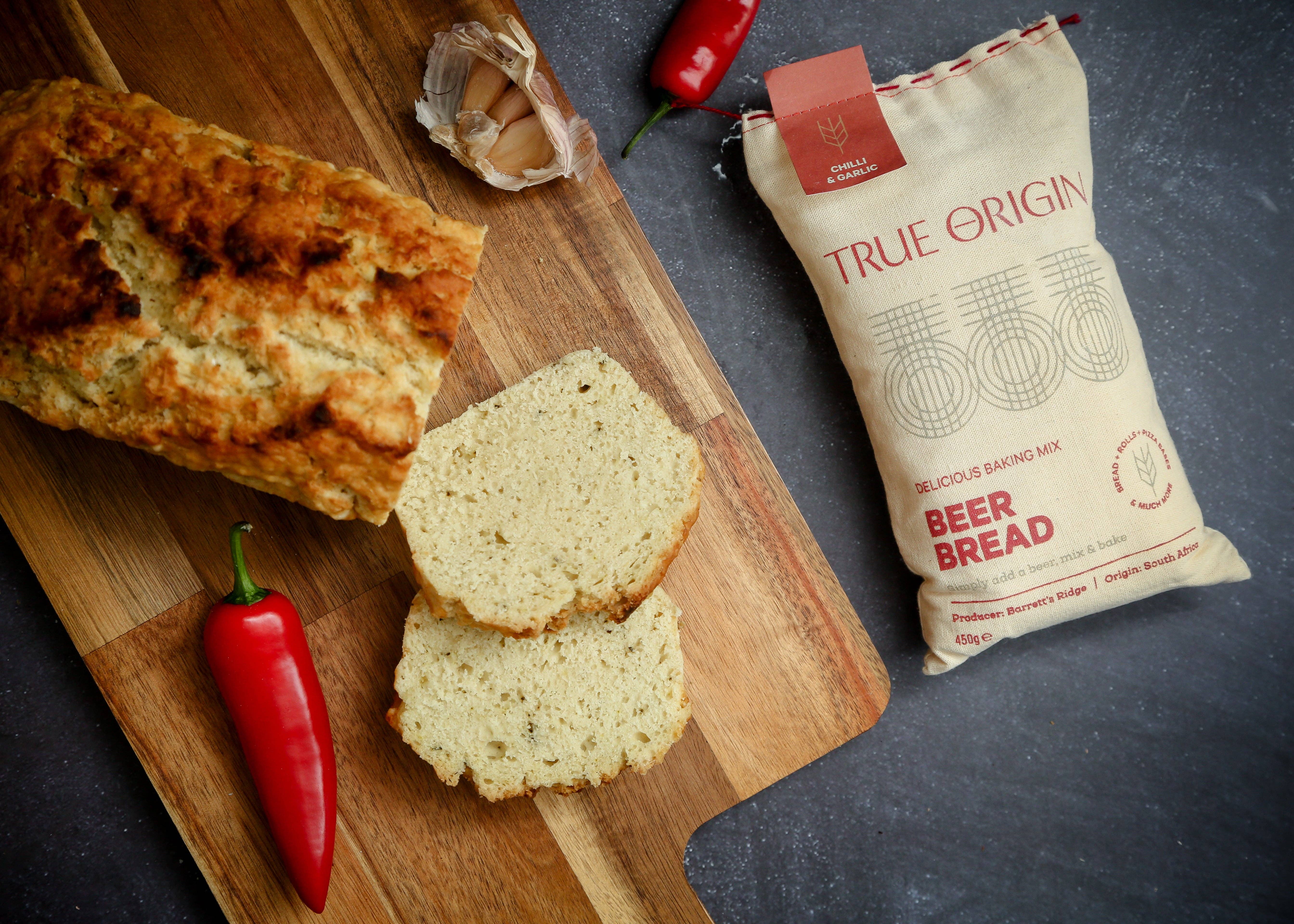 True Origin Foods – wholesale Bread mix – Chilli & Garlic Beer Bread (450g)9