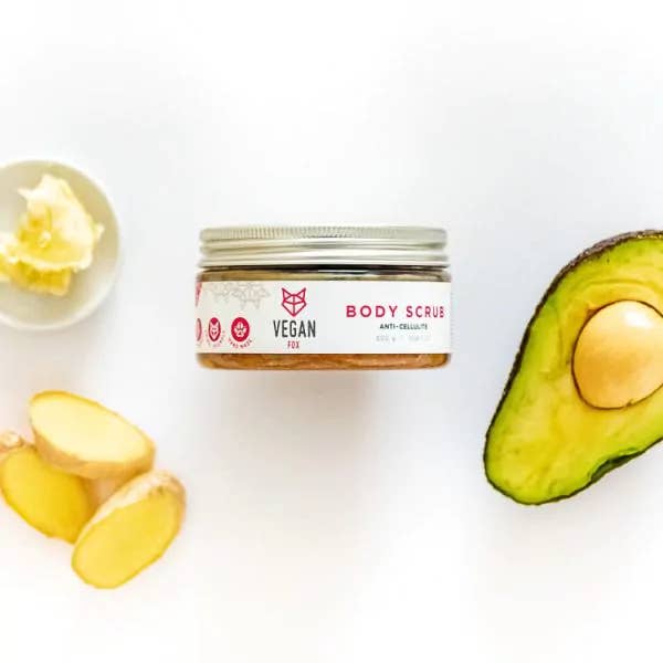 Amber cosmetics Ltd (Vegan Fox) – Esfoliante corporal por atacado – Esfoliante Corporal de Gengibre4