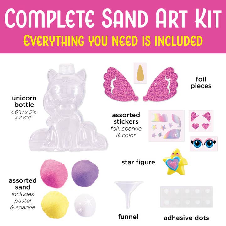 Faber-Castell / Creativity for Kids - Wholesale DIY Craft Kit - Kids - Sparkle Sand Art Unicorn DIY Craft Kit for Kids4