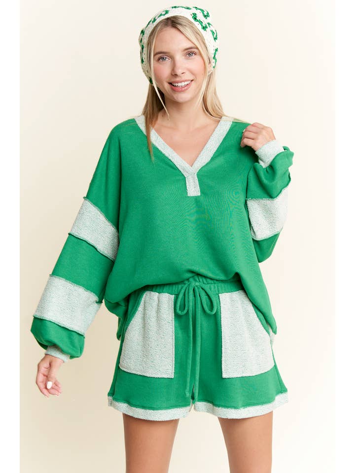 J.Her - Wholesale Lounge Shorts - Women's - LoopTerry Cont Pocket Shorts HP5720.12