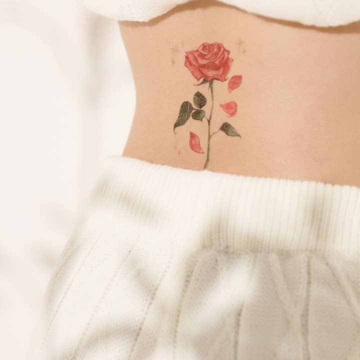 PAPERSELF - Vendita all'ingrosso Tatuaggi temporanei - Adesivi temporanei tatuaggio rosa inglese10