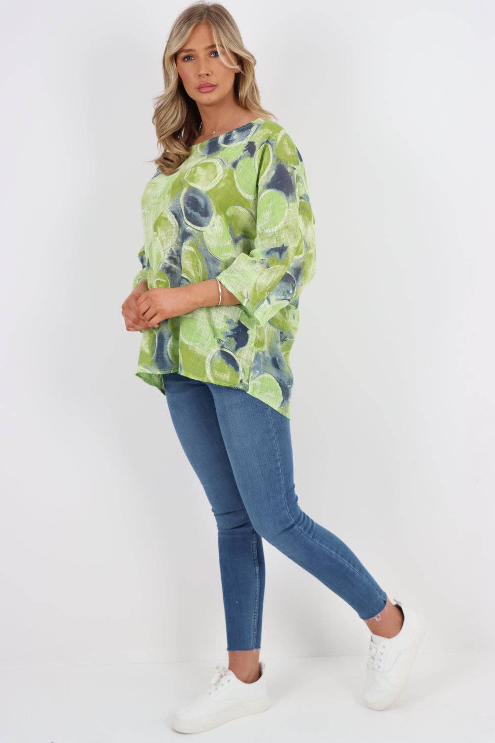 Miss Bold – wholesale Blouse – Women’s – Italian Circle Print Cotton Top49