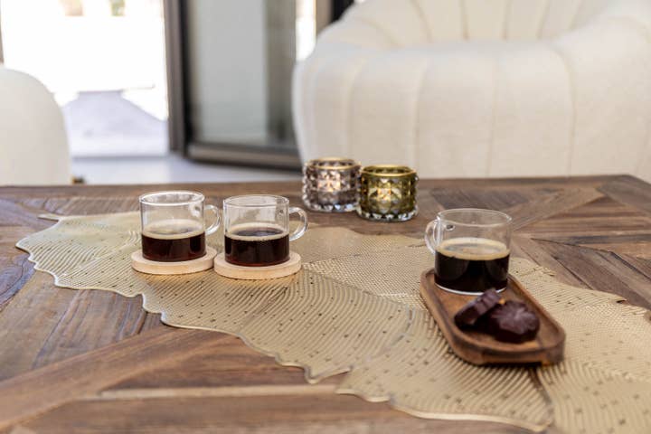 AULICA - Wholesale Coffee/Tea Cup - Tea Cups With Bamboo Saucers - Set Of 2