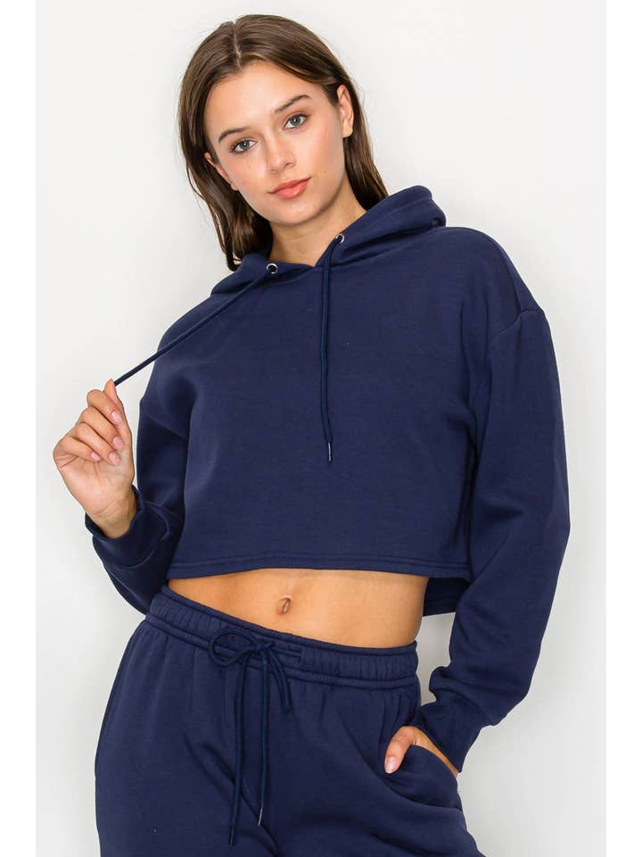 Vanilla Monkey - Wholesale Hoodie - Women's - Cropped Fleece Hoodie Sweatshirt6