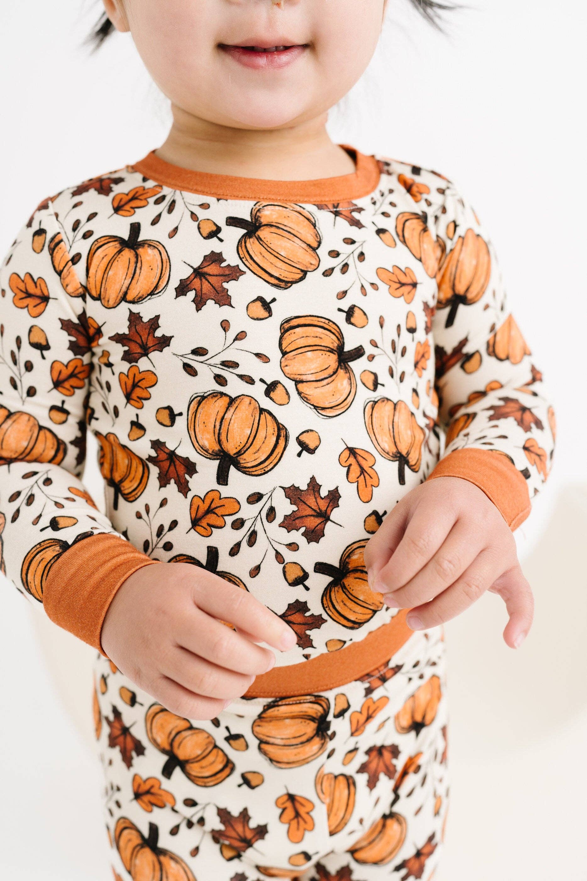 Little One Shop - Wholesale Top & Pant Set - Kids - Pumpkin Harvest Bamboo Set5